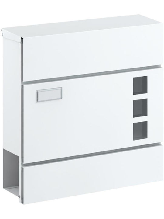 Basi Bk 380m Briefkästen Für Draußen Inox In Weiß Farbe 104cm