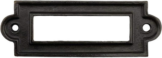 Ετικετοθήκη Herrajes Palencia 3089 Μαύρο Αντικέ 6,3x2,9cm
