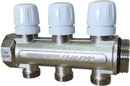 Συλλέκτης Evo 1 1/4" 3 Οπών Ίσιος Cherbros