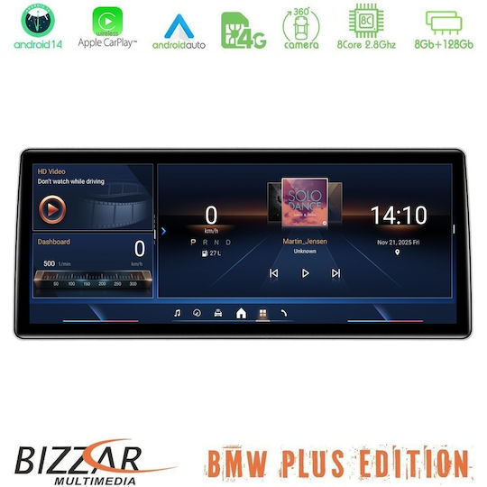Bizzar Auto-Audiosystem für BMW Serie 3 / F30 2013-2017 Bluetooth USB Eingebautes Wi-Fi GPS Apple CarPlay Android Auto