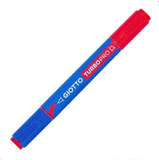 Giotto Turbo Pro Red Drawing Markers Thin Double-Tipped Set 12pcs