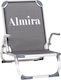 HomeMarkt Aluminium Beach Chair High Back Gray