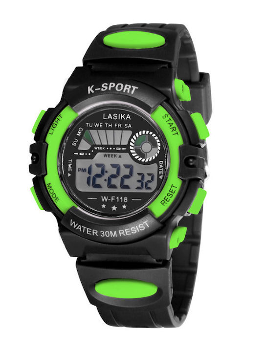 Детски Дигитален Часовник 37mm Черен