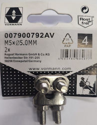 Stainless Steel Cable Clamp Vrn 5mm M5 2pcs