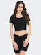 Damen Crop Top Schwarz