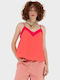 Damen Top Koralle