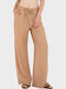 Women's Fabric Trousers in Relaxed Fit Light Brown