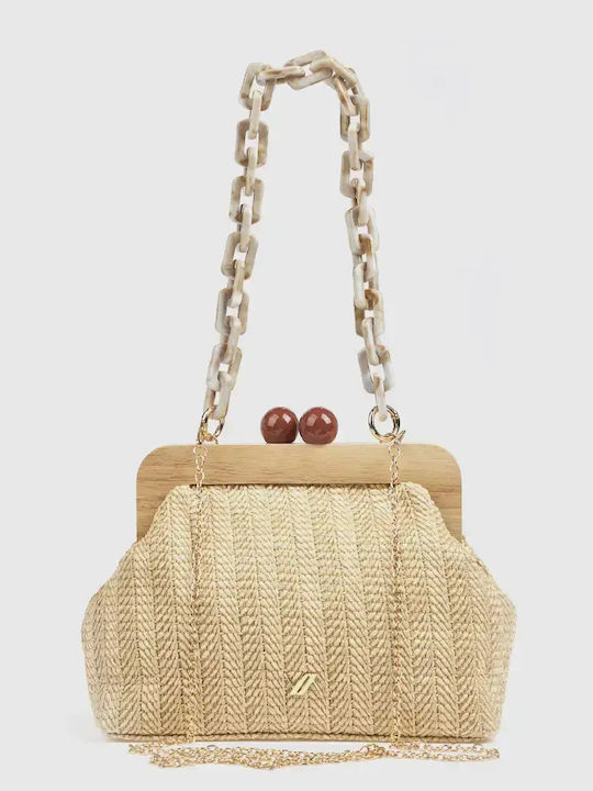 Straw Women's Shoulder Bag Ecru