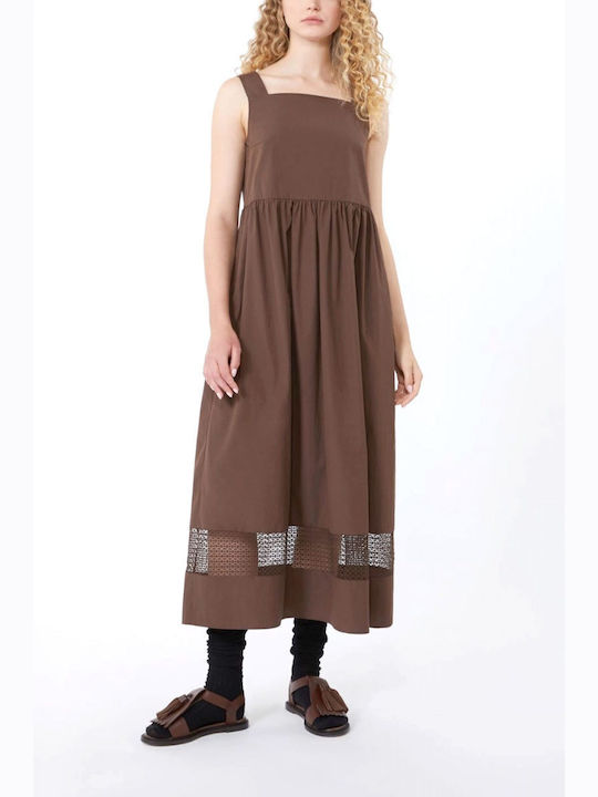 Midi Damenkleid Braun