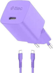 TTEC SmartCharger 45W με Καλώδιο USB-C - USB-C TTEC SmartCharger 45W με Καλώδιο USB-C - USB-C