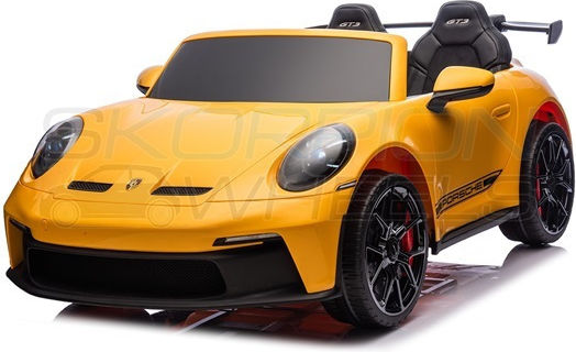 911 Gt3 Original Two Seater with Remote Control Licensed 24 Volt Yellow for Ages 3+