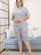 Asel Sommerliches Damen-Schlafanzug-Set Grau