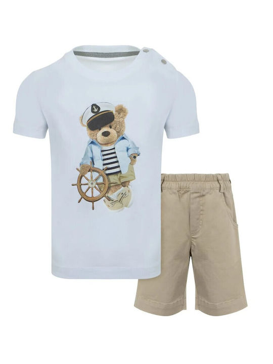 Kids Set with Shorts Summer 2 Pieces White