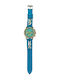 Women's Watch Battery with Turquoise Rubber Strap