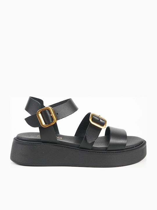 Women's Flat Sandals Flatforms Black