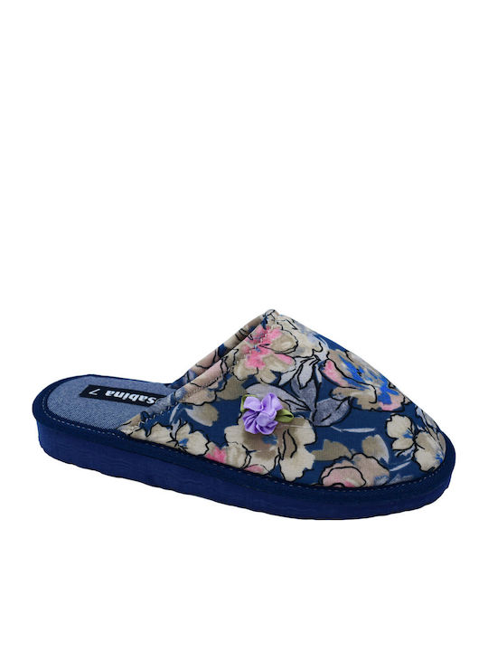 Closed-Toe Women's Slippers Blue