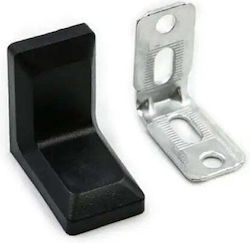 X-IT Regalhalterung aus Metall in Schwarz 28x28mm 4 Stück