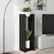 vidaXL Wooden Black Plant Tower 30x30x100 cm