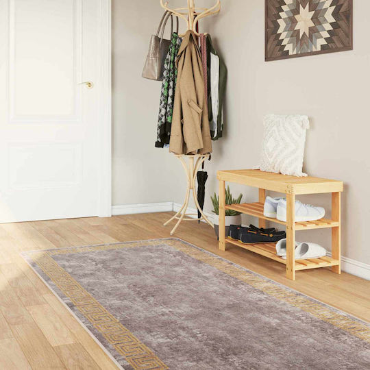 vidaXL Marsa Non-Slip Rectangular Gray Rug 100x300cm