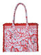 Ble Resort Collection Fabric Red Beach Bag