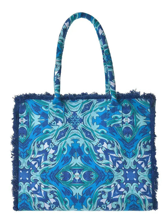 Ble Resort Collection Fabric Blue Beach Bag