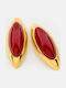 Stud Earrings Made of Red Resin 5176-15-Red