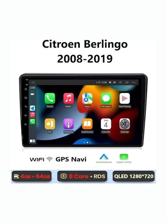 Citroen Berlingo 2008-2019 Android Multimedia 4-64gb Octacore-carplay-androidauto Gps Wi-fi Bluetooth Sg-269