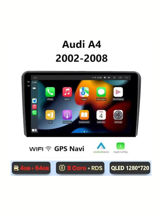 Audi A4 2002-2008 Android Multimedia 4-64gb Octacore-carplay-androidauto Gps Wi-fi Bluetooth Sg-309