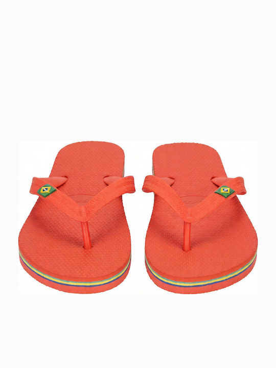 Women's Flip Flops in Orange Color