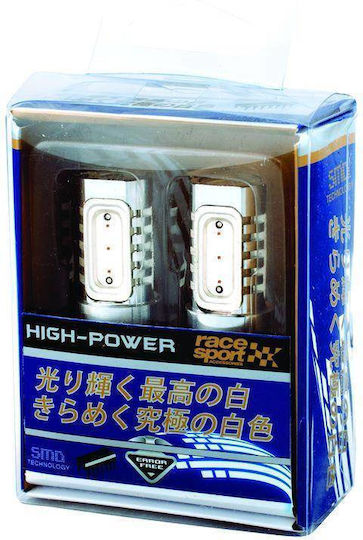 Λάμπες Led P21w Μονοπολικές Ba15s 12volt 6 Watt Racesport Κόκκινες 2 Τεμάχια