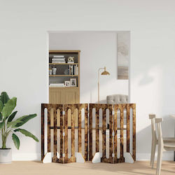 vidaXL Wooden Dog Divider with 4 Panels 201x38x...