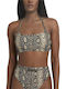 Bikini Sports Bra Animal Print Black Mlt
