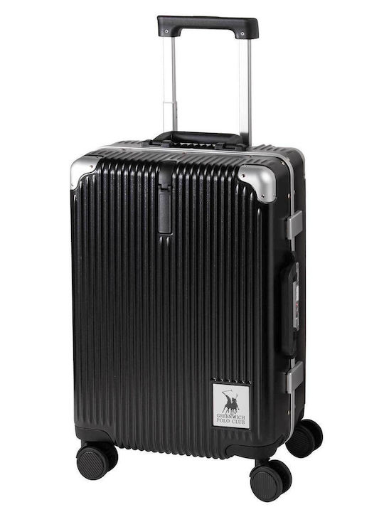 Greenwich Polo Club Large Hard Suitcase Black with 4 Wheels Height 76cm