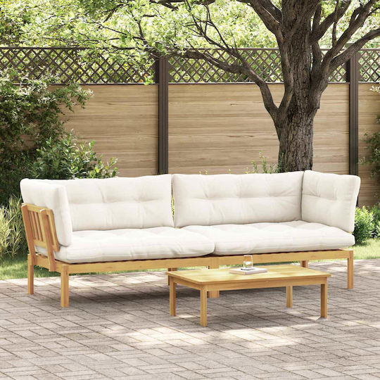 Garten- und Outdoor-Möbelsets Wohnzimmer Typsatz 2 Stück Hellbraun mit Kissen Garten- und Outdoor-Möbelsets Wohnzimmer Typsatz 2 Stück Hellbraun mit Kissen