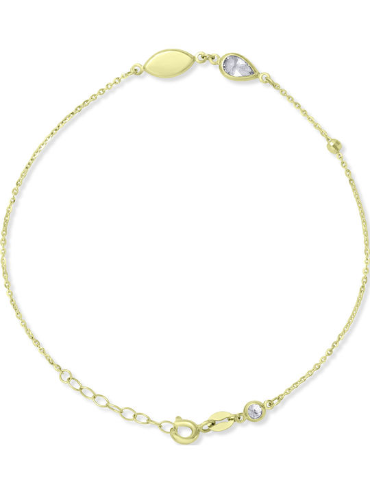 Ortaxidis Women's Bracelet 9K Gold with Zircon