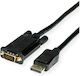 Roline Cable DisplayPort male - VGA male 1m Μαύρο (11.04.5970-20)