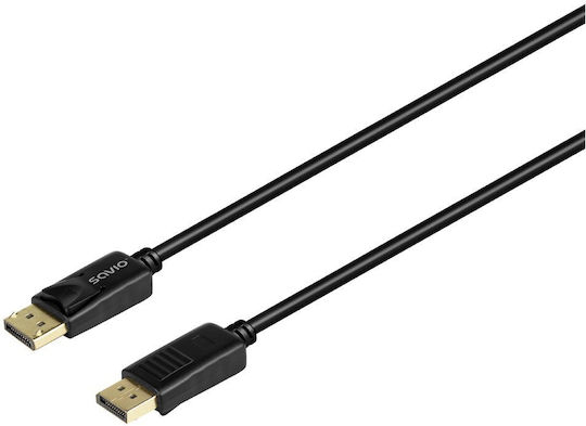 Savio Cable DisplayPort male - DisplayPort male 3m Μαύρο