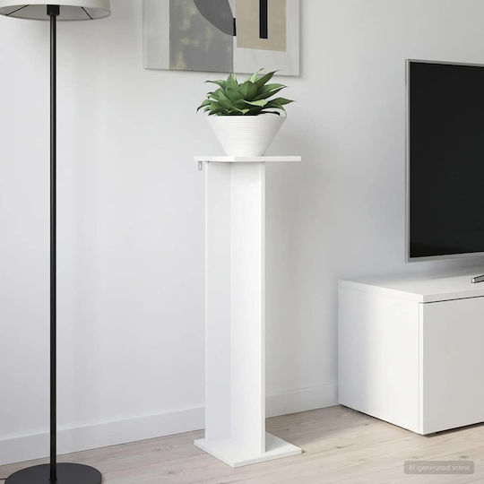 vidaXL Wooden White Plant Tower 25x25.5x100.5cm
