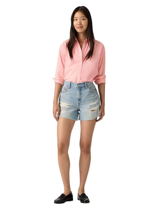 Ribcage Women's Jean Shorts Light Blue