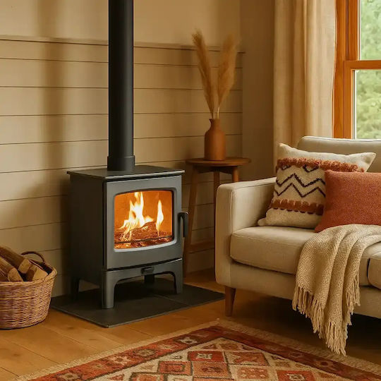 Charnwood Aire 7 Low Χαλύβδινη Ξυλόσομπα 7kW Γκρι