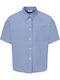 Short Sleeve Women's Shirt Light Blue