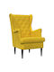 Sessel Aus Samt Gelb 65x79x100cm
