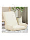 Velvet Armchair Cream 68x51x56cm