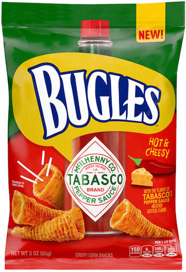 Bugles Tabasco Flavored Crispy Corn Snacks Χγ 85gr
