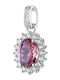 Brosway Charm Rosette in Steel with Pink Zircon