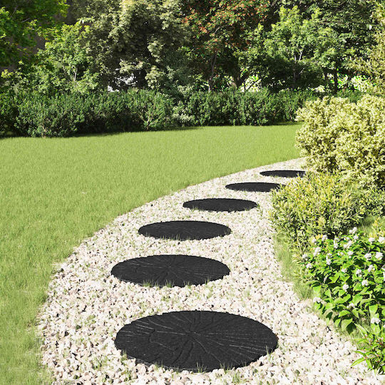 Step Stone 6 Pcs Black Ø 45 X 1.8 Cm Rubber 42030074 Black