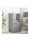 Nachttisch Holz Grau 35x32x68.5cm
