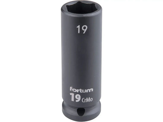 Ключови Гайки С Връх Impact Socket 1/2" 19 Mm Fortum 4703219 Crmov L 78 Mm