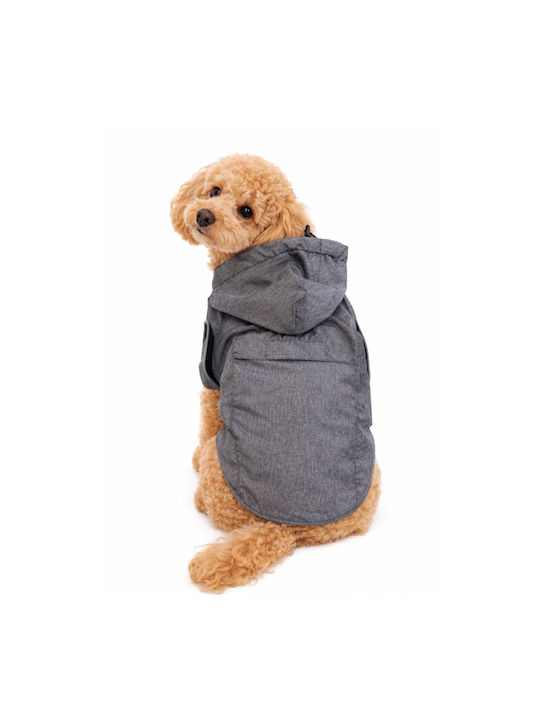 Glee Glee Waterproof Gray Dog Coat with Back Length 44 cm