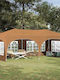 vidaXL Beige Garden Gazebo 5.75x2.88m